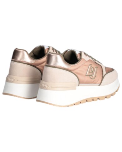Sneakers Donna Liu Jo Amazing 25 Mesh Suede Peach Rose Bronze