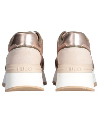 Sneakers Donna Liu Jo Amazing 25 Mesh Suede Peach Rose Bronze
