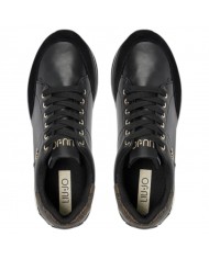 Sneakers Donna Liu Jo Maxi Wonder 84 Suede Leather Black