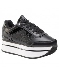 Sneaker Donna Guess Hansini 4G Logo Impresso Leather Black