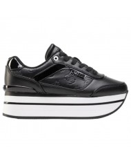 Sneaker Donna Guess Hansini 4G Logo Impresso Leather Black