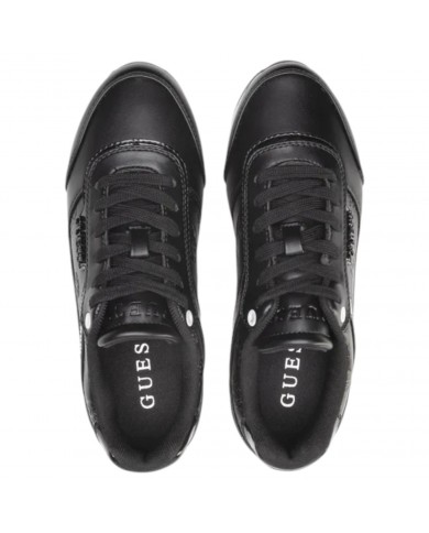 Sneaker Donna Guess Hansini 4G Logo Impresso Leather Black