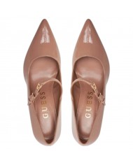 Decolleté Donna Guess Barrial Tacco 7,8 Cm Leather Nude