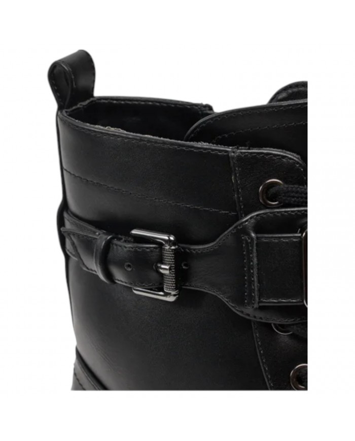 Anfibio Donna Guess Vaires Stivaletto Lettering Logo Leather Black