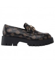 Mocassino Donna Guess Ilary 4G Logo Peony Leather Brown