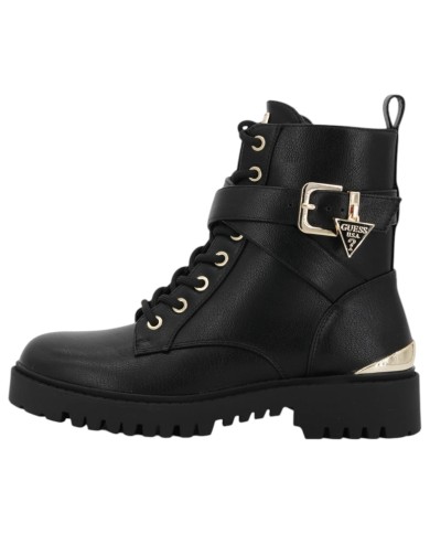 Stivaletto Donna Guess Olsy Anfibio Leather Black