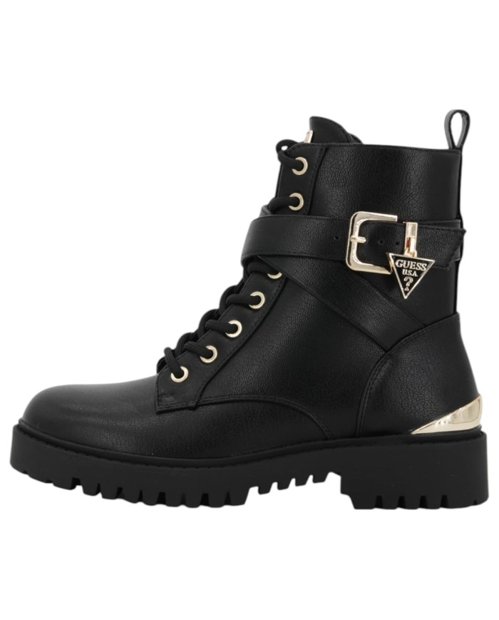 Stivaletto Donna Guess Olsy Anfibio Leather Black