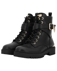 Stivaletto Donna Guess Olsy Anfibio Leather Black