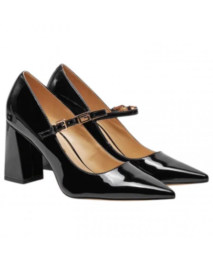 Decolleté Donna Guess Barrial Tacco 7,8 Cm Leather Black