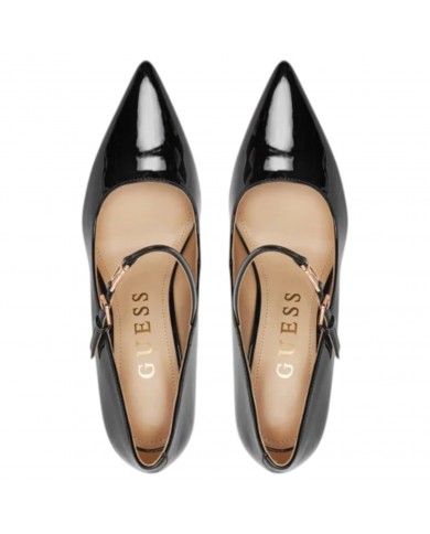 Decolleté Donna Guess Barrial Tacco 7,8 Cm Leather Black