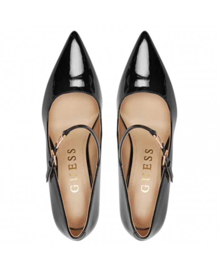 Decolleté Donna Guess Barrial Tacco 7,8 Cm Leather Black