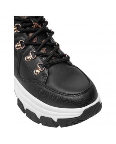 Stivaletto Donna Guess Bliza 4G Logo Peony Leather Black Brown