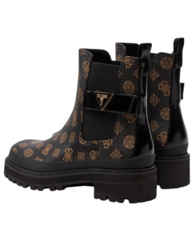 Stivaletto Donna Guess Bensly Beatles 4G Logo Peony Leather Brown