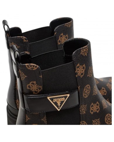 Stivaletto Donna Guess Bensly Beatles 4G Logo Peony Leather Brown