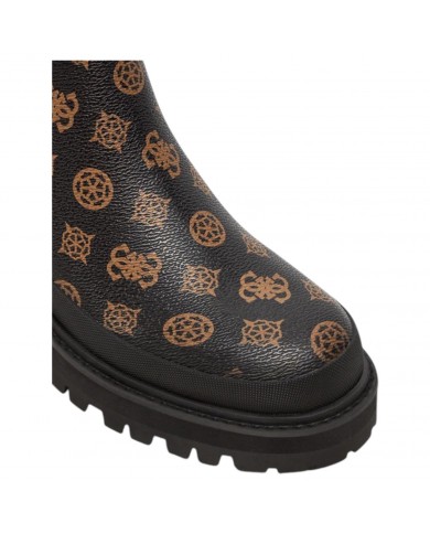 Stivaletto Donna Guess Bensly Beatles 4G Logo Peony Leather Brown