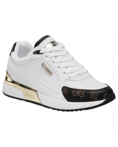 Sneaker Donna Guess Moxea 4G Logo Peony Leather White