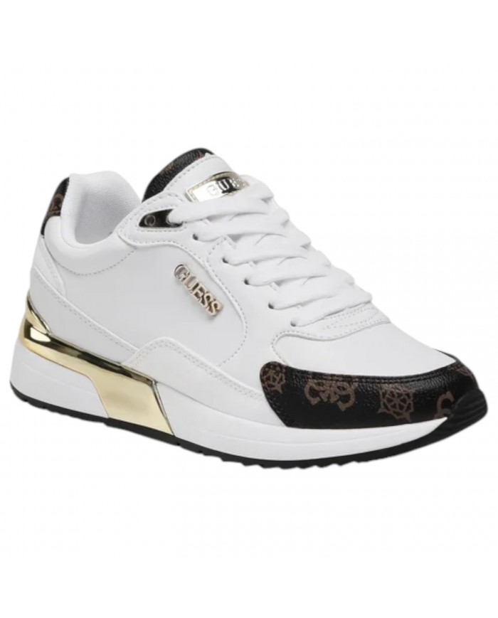 Sneaker Donna Guess Moxea 4G Logo Peony Leather White