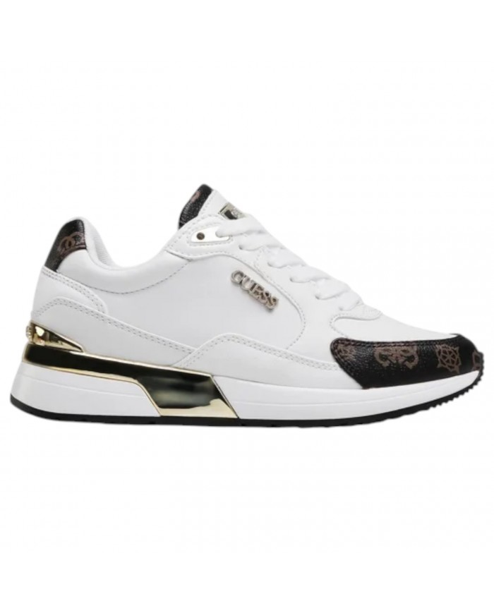 Sneaker Donna Guess Moxea 4G Logo Peony Leather White