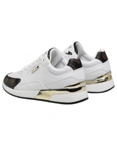 Sneaker Donna Guess Moxea 4G Logo Peony Leather White