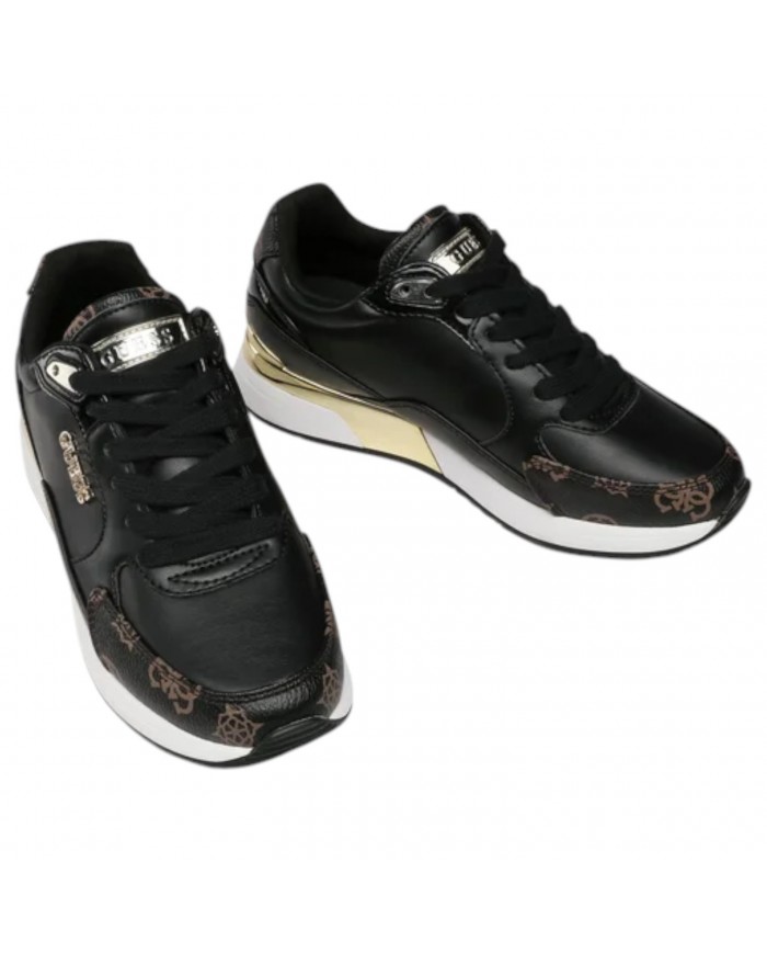 Sneaker Donna Guess Moxea 4G Logo Peony Leather Black