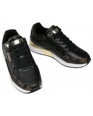 Sneaker Donna Guess Moxea 4G Logo Peony Leather Black