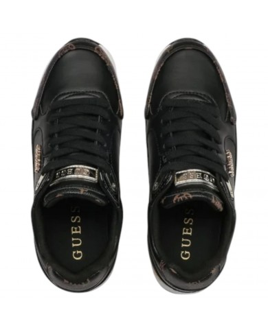Sneaker Donna Guess Moxea 4G Logo Peony Leather Black