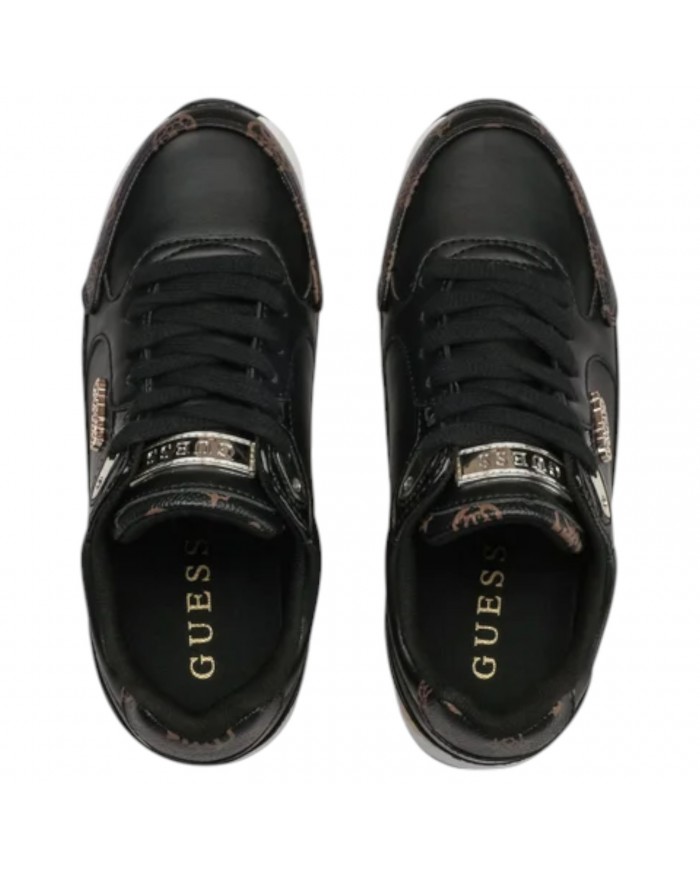 Sneaker Donna Guess Moxea 4G Logo Peony Leather Black