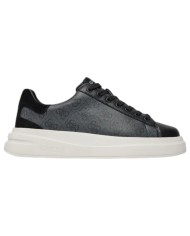 Sneakers Uomo Guess Elba 4G Logo Leather Black Coal
