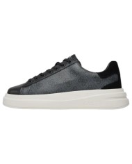 Sneakers Uomo Guess Elba 4G Logo Leather Black Coal