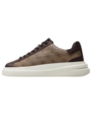 Sneakers Uomo Guess Elba 4G Logo Leather Beige Brown