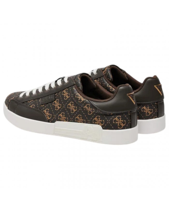 Sneakers Uomo Guess Caserta 4G Logo Leather Brown