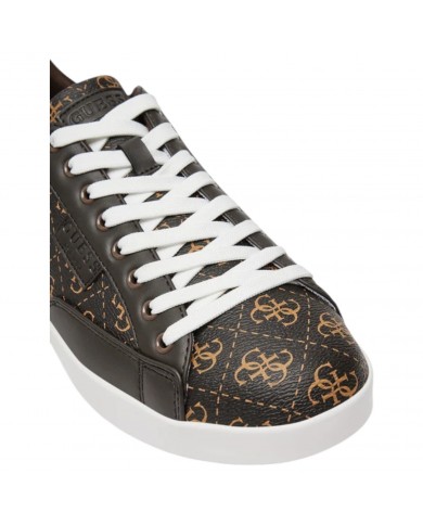 Sneakers Uomo Guess Caserta 4G Logo Leather Brown