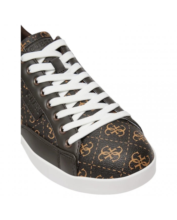 Sneakers Uomo Guess Caserta 4G Logo Leather Brown