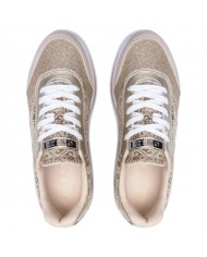 Sneaker Donna Guess Hansini 4G Logo Leather Beige