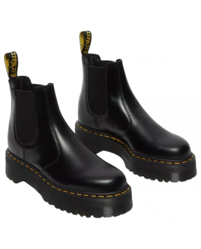 Stivaletto Donna Unisex Uomo Dr Martens Chalsea 2976 Quad Pelle Smooth