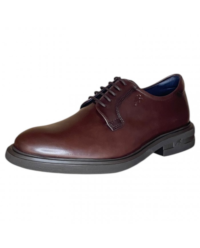 Stringata Uomo Fluchos Derby Leather Sierra Cafe Brown