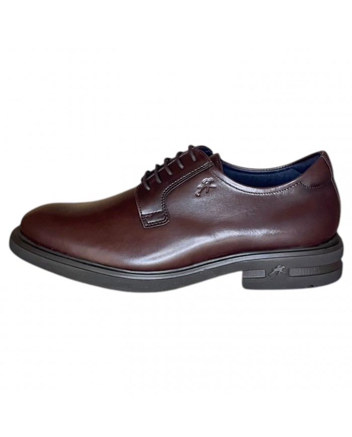 Stringata Uomo Fluchos Derby Leather Sierra Cafe Brown