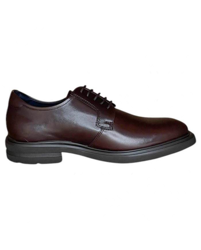 Stringata Uomo Fluchos Derby Leather Sierra Cafe Brown