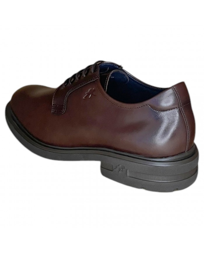 Stringata Uomo Fluchos Derby Leather Sierra Cafe Brown