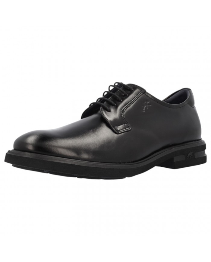 Stringata Uomo Fluchos Derby Leather Sierra Negro Black