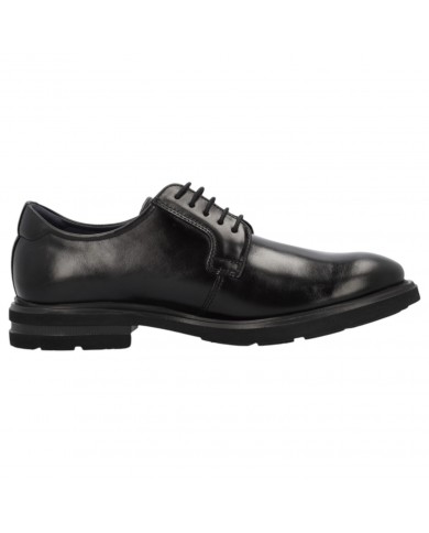 Stringata Uomo Fluchos Derby Leather Sierra Negro Black