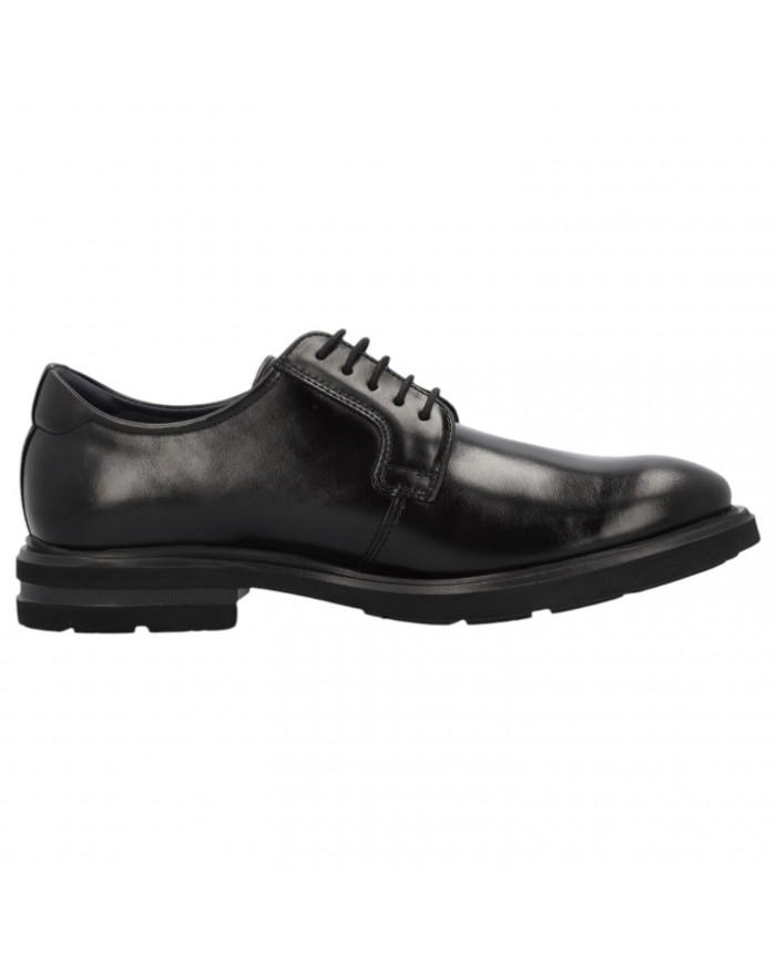 Stringata Uomo Fluchos Derby Leather Sierra Negro Black