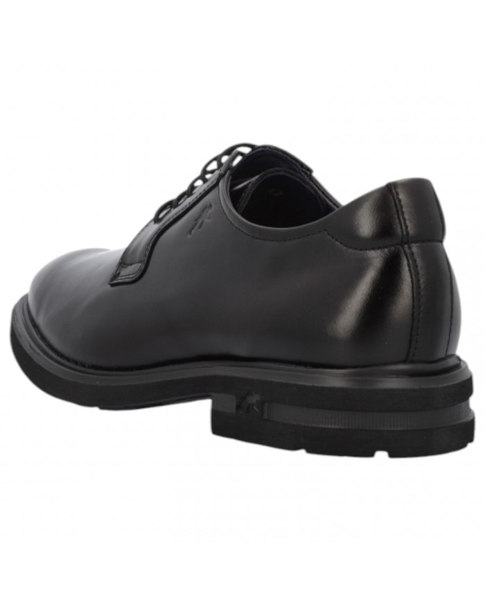 Stringata Uomo Fluchos Derby Leather Sierra Negro Black
