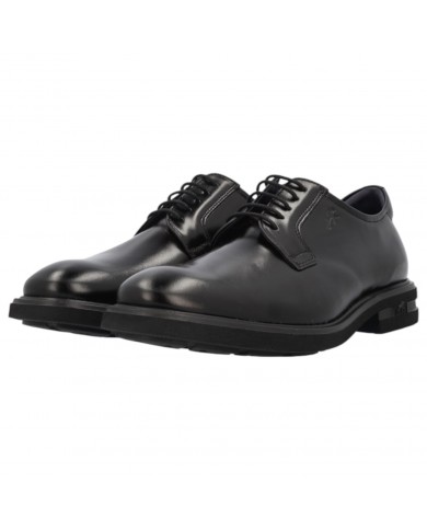 Stringata Uomo Fluchos Derby Leather Sierra Negro Black