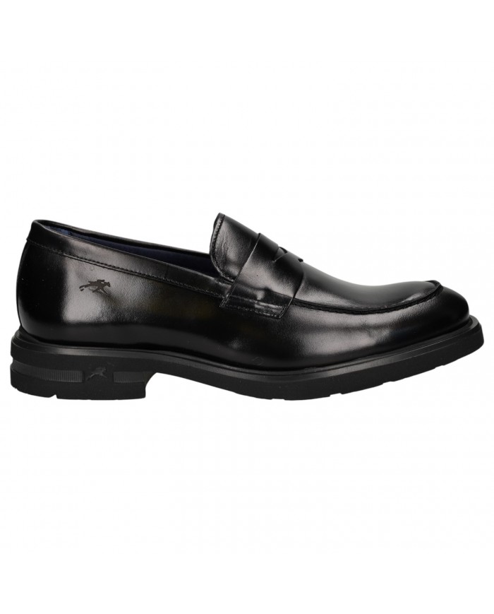 Mocassino Uomo Fluchos College Leather Florentick Negro Black