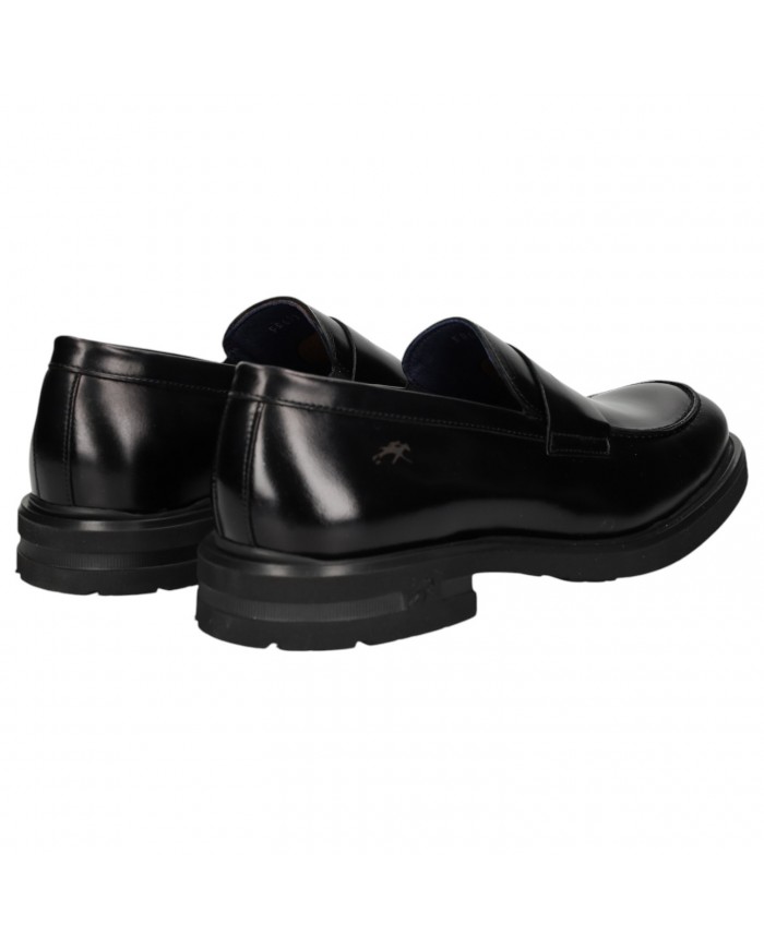 Mocassino Uomo Fluchos College Leather Florentick Negro Black