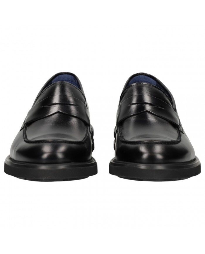 Mocassino Uomo Fluchos College Leather Florentick Negro Black