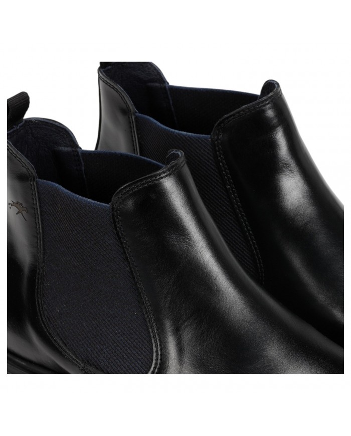 Beatles Uomo Fluchos Belgas Chelsea Leather  Sierra Negro