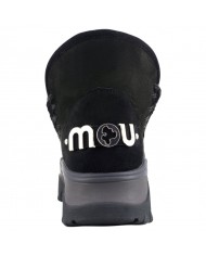 Stivaletto Donna Mou Chunky Eskimo Sneaker Big Logo Suede Black