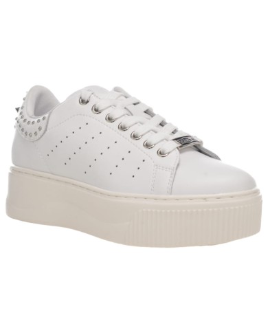 Sneaker Cult Donna Perry 4236 Low W Borchie Leather White